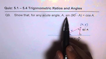 Cofunction Trigonometric Identity sine and cosine