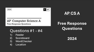 AP Computer Science A - FRQ 2024
