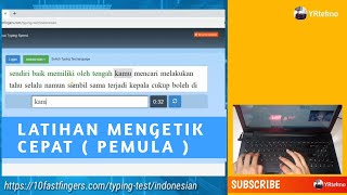 Latihan Mengetik Cepat  10fastfingers