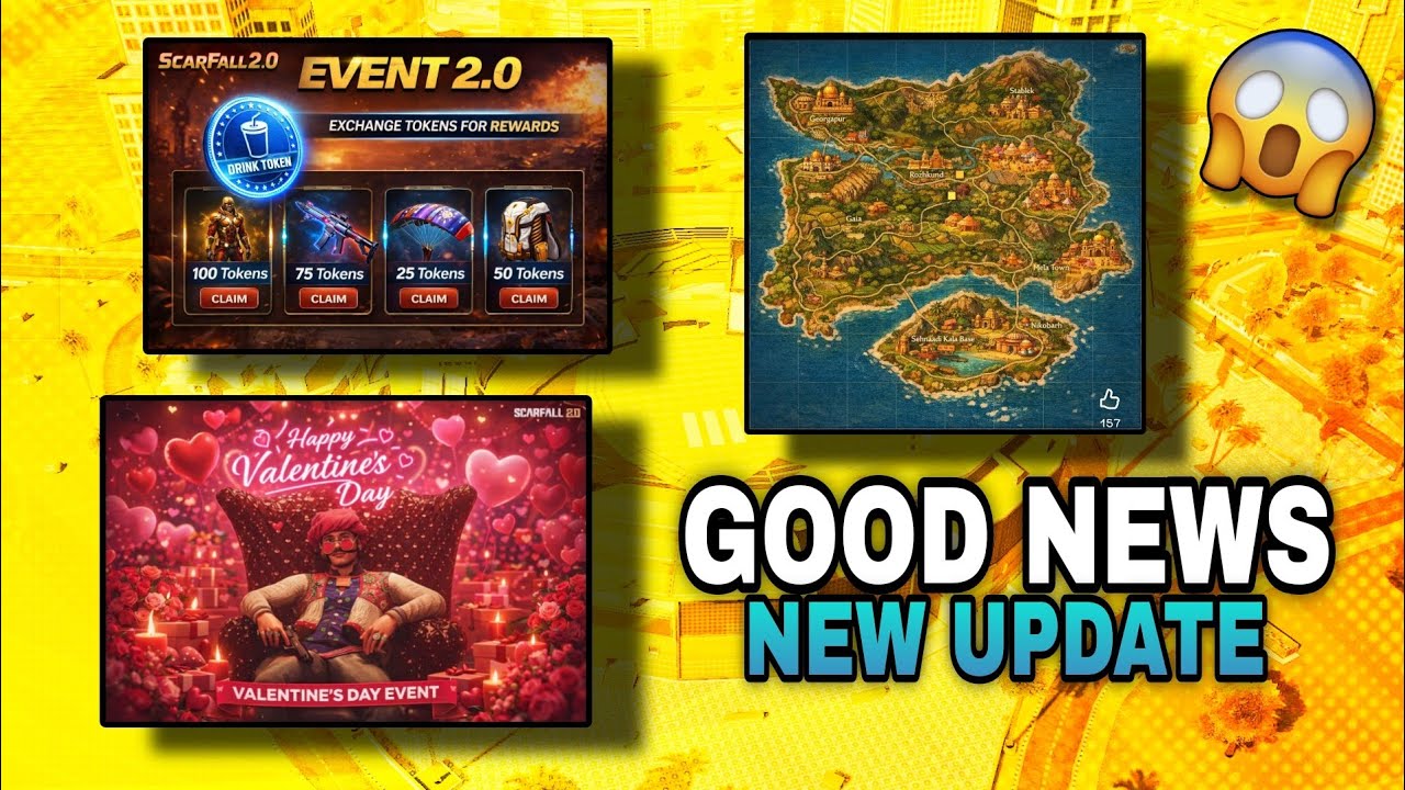 Good News 🤩 Scarfall 2.0 New Update And Leaks || Scarfall 2.0 New Map, New Gun, New Event 