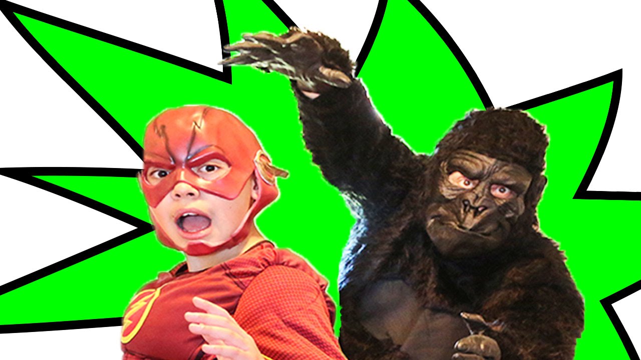 parody or satire THE FLASH vs GORILLA GRODD ATTACK -Funny Superhero Movie in Real Life Grodd SMASH