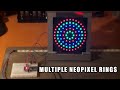 Arduino multiple neopixel ring animation