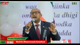 Wasiirka Madaxtooyada Somaliland Oo U Jawaabay Gudomiyaha Xisbiga Kaah