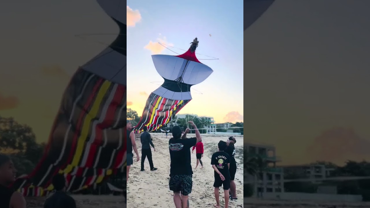 the descent of the janggan kite from Bali, Indonesia 