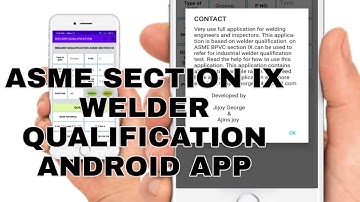ASME SECTION IX WELDER QUALIFICATION MOBILE APP#welder qualification #asme section ix