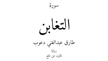 64 - القرآن الكريم - سورة التغابن - طارق عبدالغني دعوب