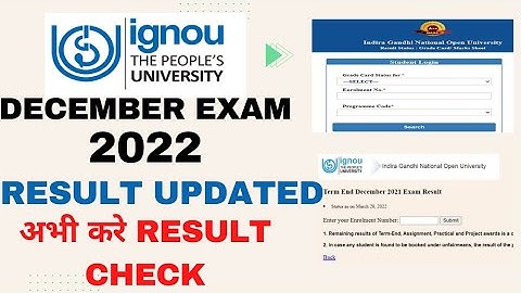 IGNOU 01 मार्च 2023 IGNOU Result updated for December 2022 Ignou Term end result 2022 Grade card