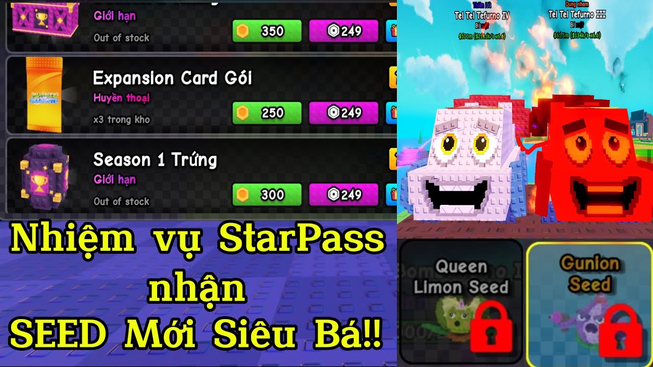 Cách làm Nhiệm Vụ StarPass nhận Seed mới Siêu Bá!!! | Roblox Plants Vs Brainrots