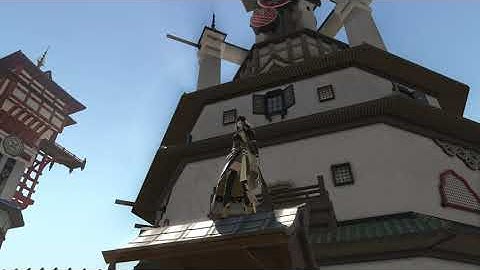FFXIV Kugane Lamp Post Jump Example