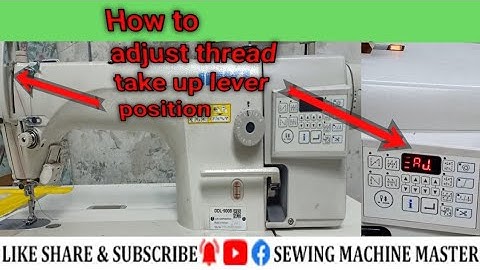 How to adjust thread take up lever correct position DDL-900B Juki | DDL-900B juki stop setting