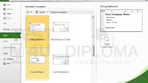 Create a new workbook based on the Expense Report template.