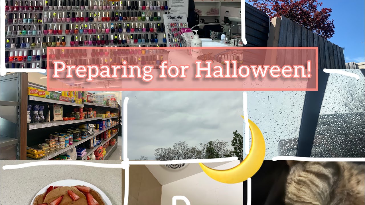 PREPARING FOR HALLOWEEN!! 🎃☕️🍁 Halloween decorations, 711, cozy walks