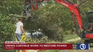 VIDEO: Branford continues to clean up the damage left behind by severe weather