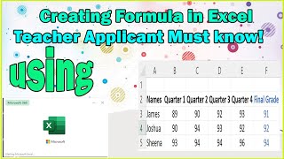 How to Create Formula in Excel