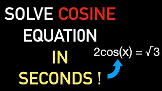 Solve Cosine Equation in SECONDS!@MathnoteswithBrian