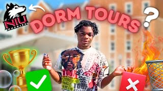 I DID DORM ROOM TOURS AT NIU😱😱ALMOST GOT KICKED OUT🥊