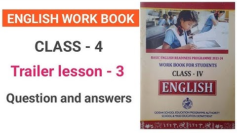 Class 4, trailer lesson 3 , English work book, clap your hands 