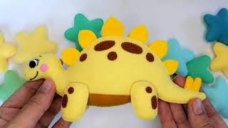 FELT STEGOSAUR pattern and tutorial