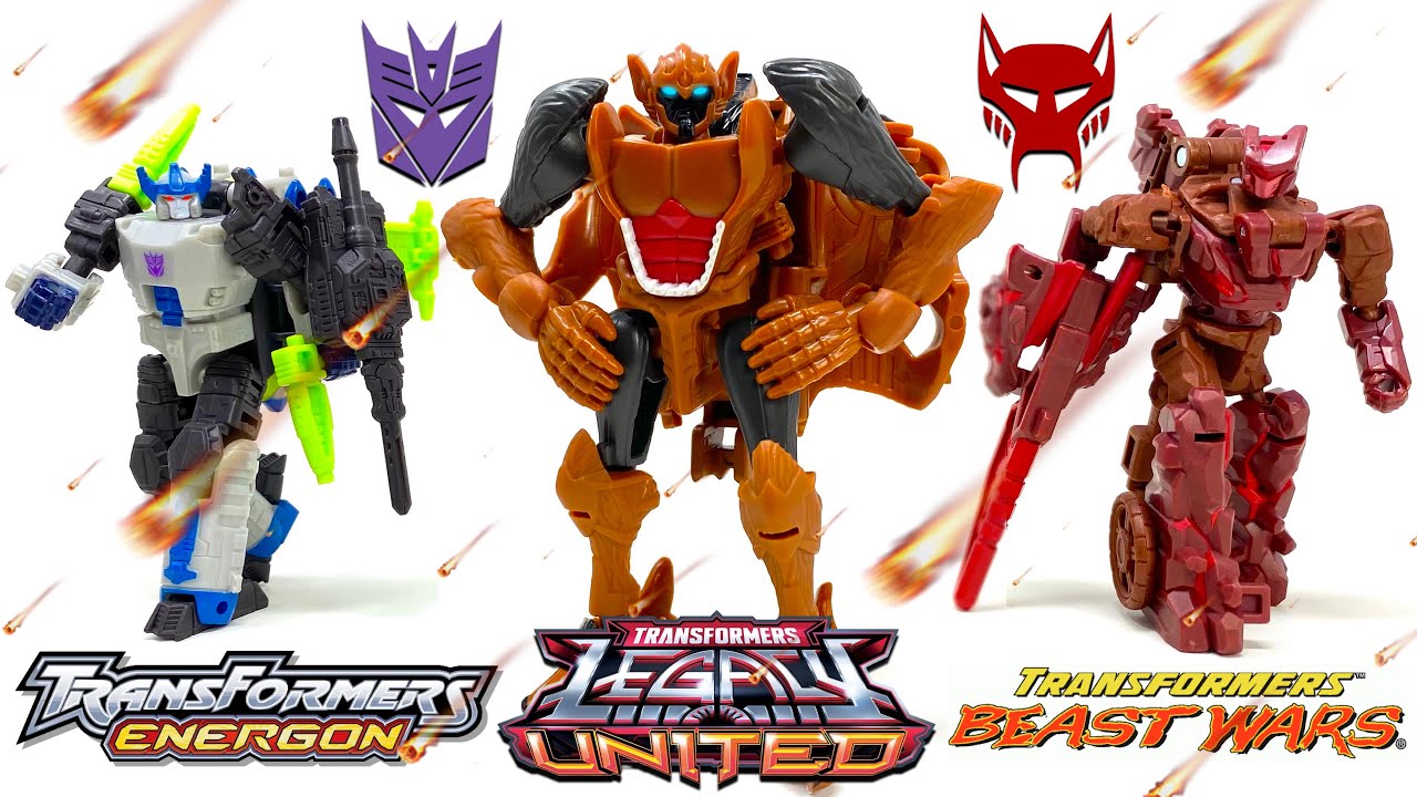 Обзор фигурок Transformers LEGACY United WAVE 1 Core Class: TASMANIA KID, ENERGON MEGATRON и BOUL...