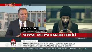 Kırıkkale Milletvekili Halil Öztürk Sahte Hesaplarla İlgili Kanun Teklifini Kanal 24 Tvde Anlatıyor