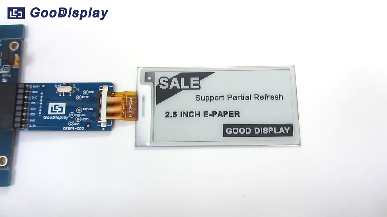 INI シリアル　70枚 2.66 inch e ink display 1.5s fast update SSD1680 monochrome