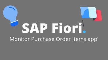 SAP Fiori : Monitor Purchase Order Items (Analytical app