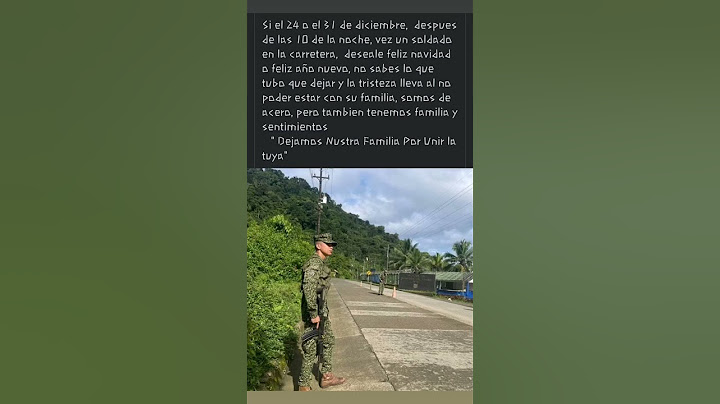 Si vez un soldado el 24 ó 31 de Diciembre // Dejamos nuestra familia para unir la tuya