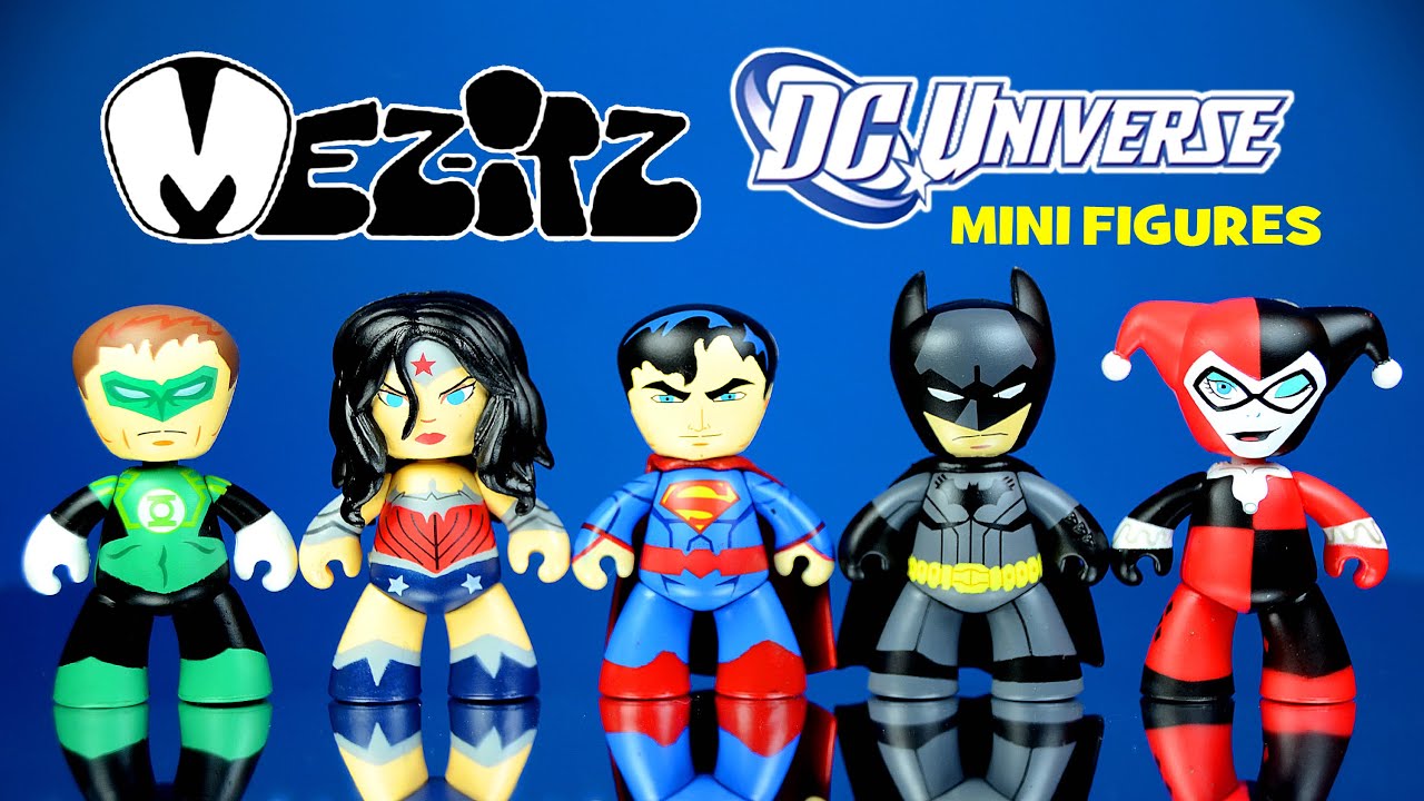 DC Universe Mini Mez-itz™ New 52 w/ Batman Superman Green Lantern Wonder  Woman & Harley Quinn Boxset