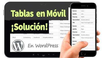 Solución Tablas de WordPress en Móvil | Sin Plugins