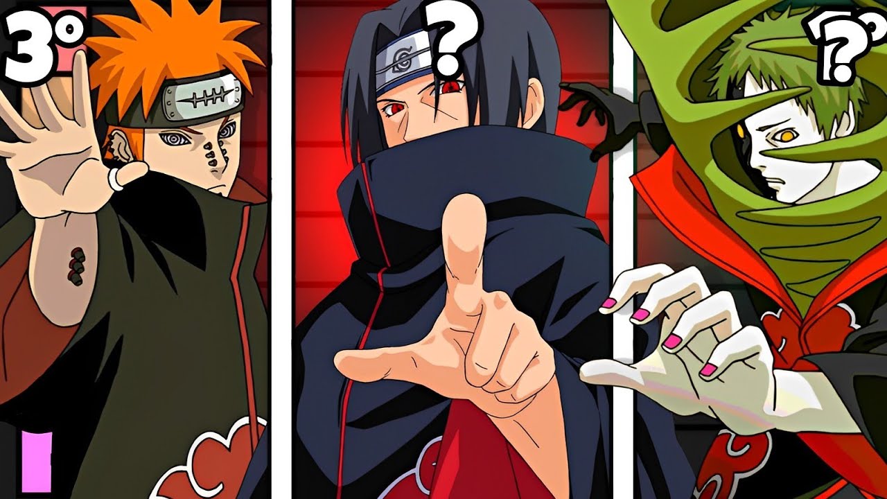 Akatsuki: Todos os membros da organização de Naruto, do mais fraco