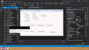 vb2012- 102-  RadioButton الخصائص الخاصة بالأداة