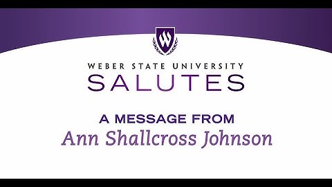 WSU Salutes 2025: Ann Shallcross Johnson - Thank you