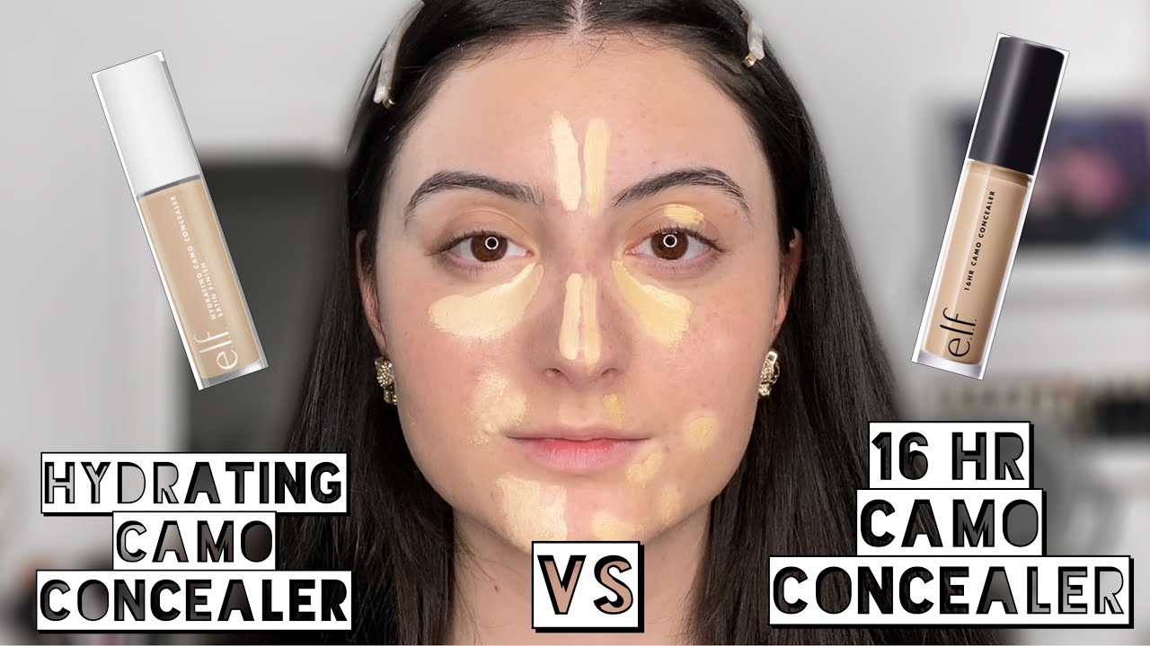 krokodille strimmel at opfinde E.L.F. 16 Hr Camo Concealer VS Hydrating Camo Concealer | Wear Test &  Review | Which is Better? - YouTube