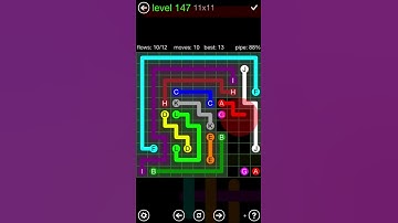 Flow Free 11x11 Mania Level 147 Solution