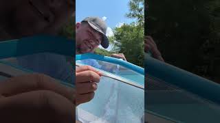 Heavy Duty Pool Skimmer Net Fine Mesh Leaf Rake for Easy Pool Cleaning #PoolSkimmer #PoolCleaning