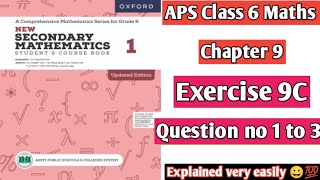 Exercise 9C Question no 1 to 3 || Oxford secondary mathematics book 1 updated edition 
