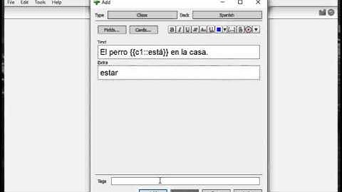 Creating a Cloze Deletion Card in Anki