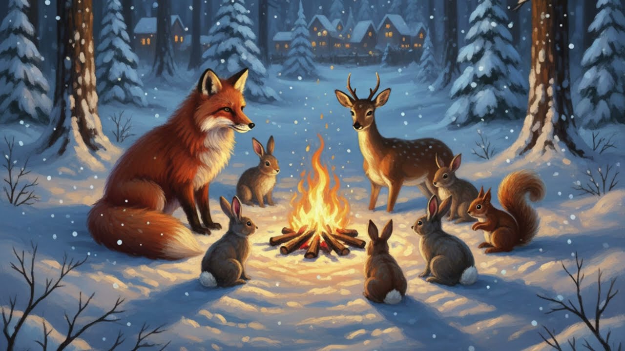 30 Minutes of Whimsical Winter Wonderland ❄️ | Cozy Forest Animal Art for Relaxation