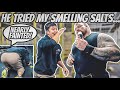 Meeting horse king | smelling worlds strongest smelling salts!