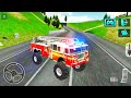 Firetruck & Ambulance Monster Trucks Driving Game - OffRoad and City Roads - Android Gameplay