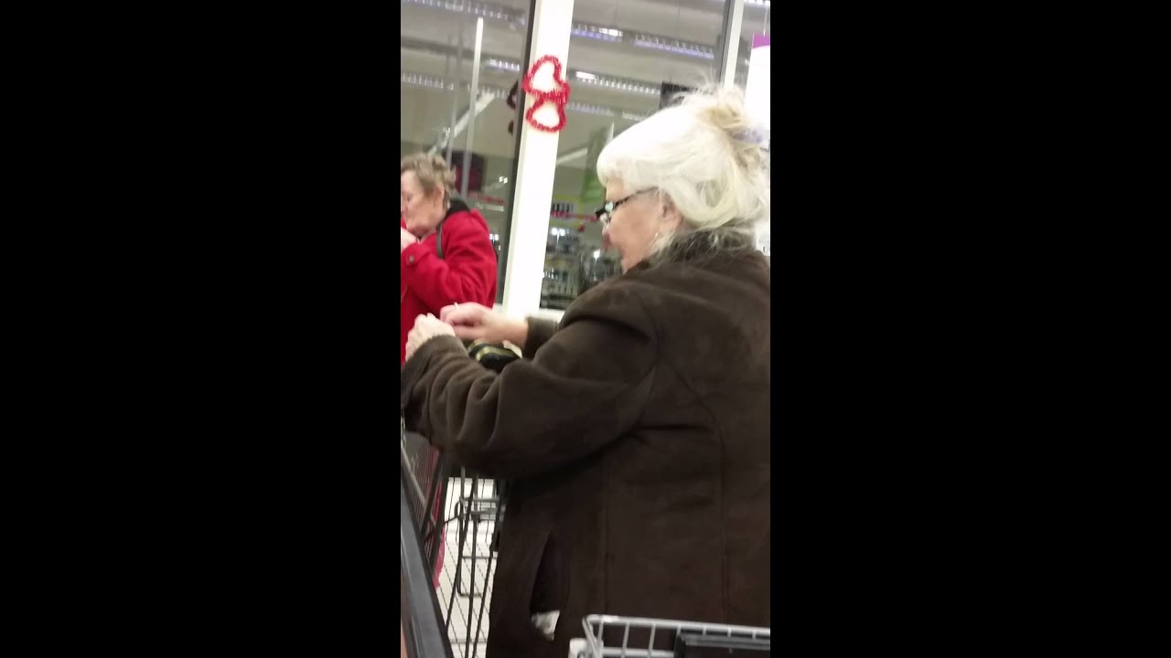 Lady flips out at grocery store YouTube