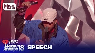 Pharrell Gives Chance the Rapper "Innovator of the Year" Award: 2018 iHeartRadio Music Awards | TBS