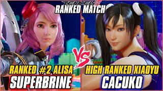 TEKKEN 8 - SUPER BRINE (Ranked #2 Alisa) vs CACUKO (High Ranked Xiaoyu) | T8 RANKED MATCHES