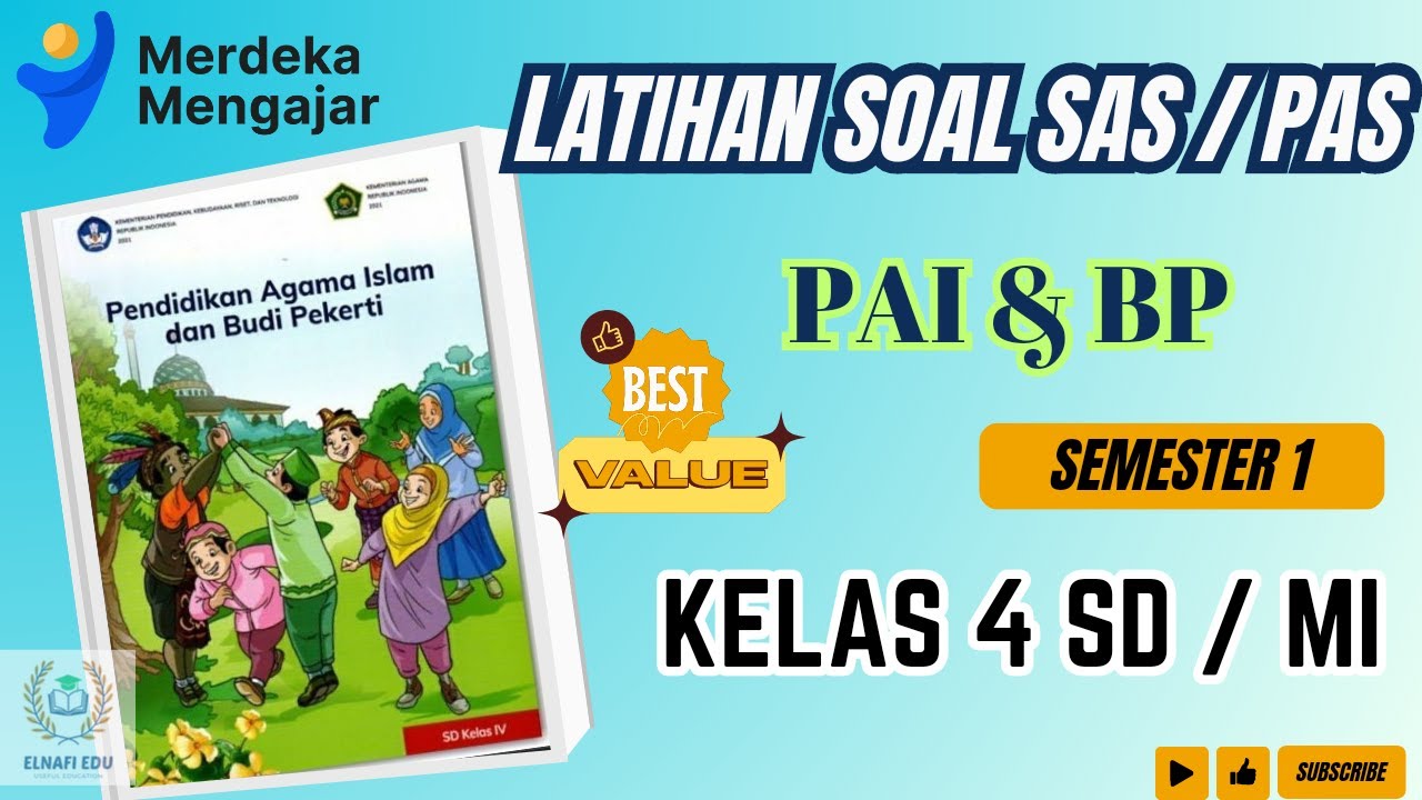 LATIHAN Soal SAS / PAS PAI kelas 4 SD Semester 1 | Beserta Pembahasan dan Kunci Jawaban