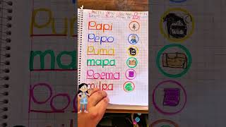 Libreta para trabajar la lectura ❤️✨️👩🏽‍🏫#actividadesparaniños #lectoescritura #preescolar