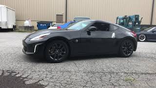 ISR headers-y pipe-single exit exhaust installed on this clean 370Z tuned via Ecutek