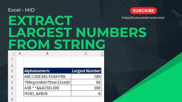 Extract Largest Number from Alphanumeric String using MID and SEQUENCE Function in Excel