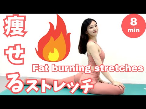 【脂肪燃焼】運動苦手な方これだけでOK8分でみるみる痩せ体質｜Fat burning streches