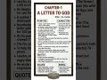 Short summary for A letter to God