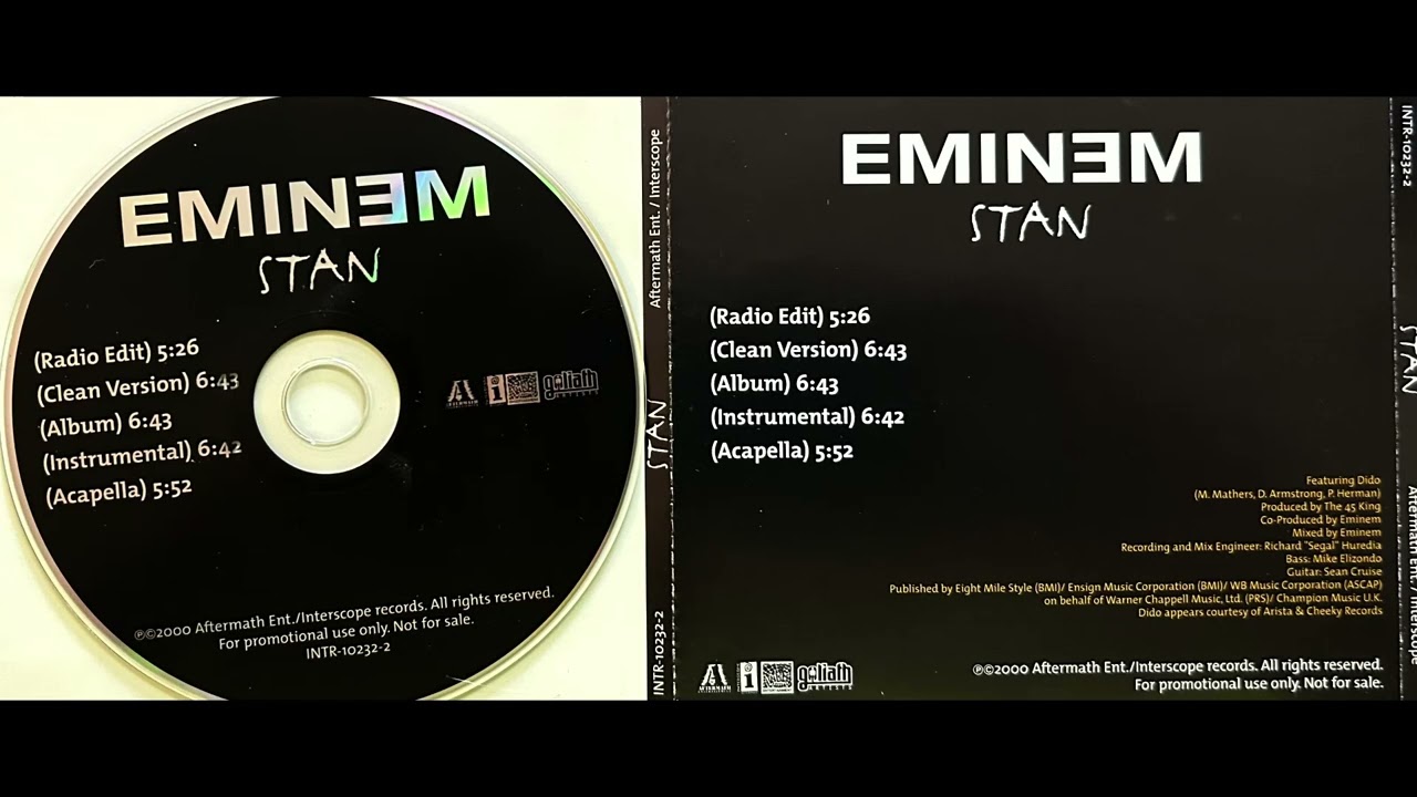Eminem/Stanレコード12“2000年エミネムDIDO Eminem & Dido